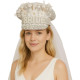 Bride Piloce hat with veil