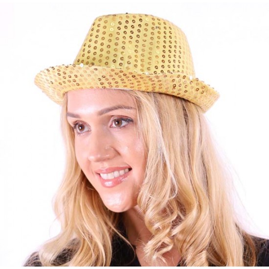 Gold Sequin Fedora Gold Sequin Fedora