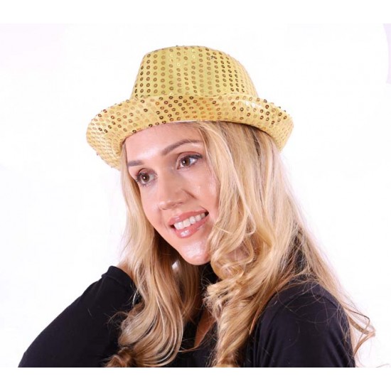 Gold Sequin Fedora Gold Sequin Fedora