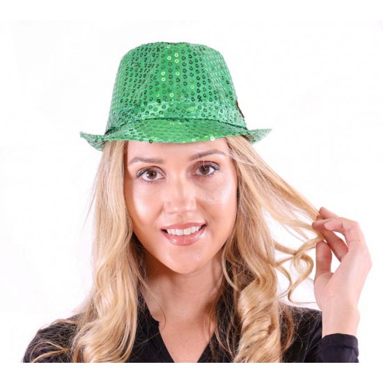 Green Sequin Fedora Green Sequin Fedora