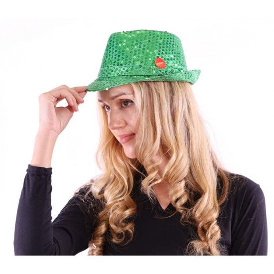 Green Sequin Fedora Green Sequin Fedora