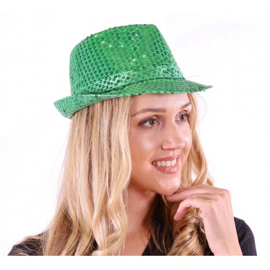 Green Sequin Fedora Green Sequin Fedora