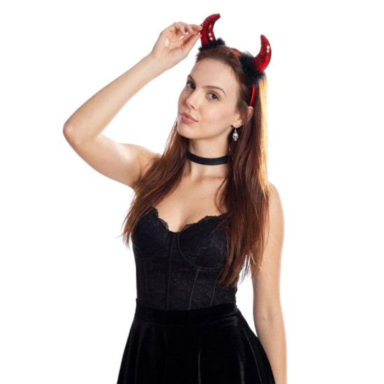 Red Devil Horn Headband
