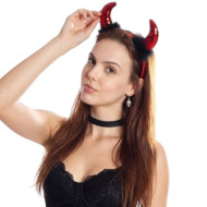 Red Devil Horn Headband