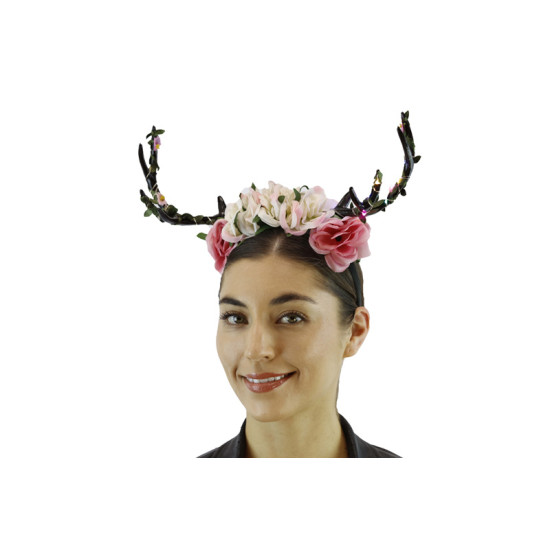 Light-Up Floral Antler Headband Light-Up Floral Antler Headband