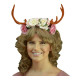 Brown Floral Antlers Headband