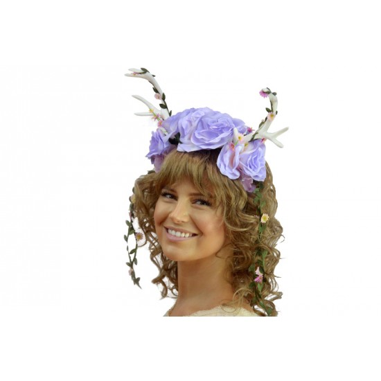 Purple Floral Antlers Headband Purple Floral Antlers Headband