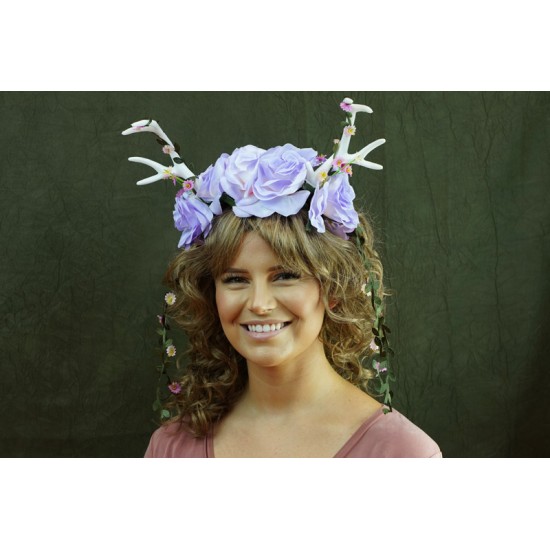 Purple Floral Antlers Headband Purple Floral Antlers Headband