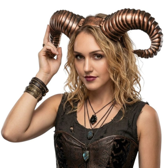 Gold Ram Horns Headband