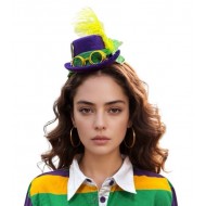 Mardi Gras Mini Top Hat Headband