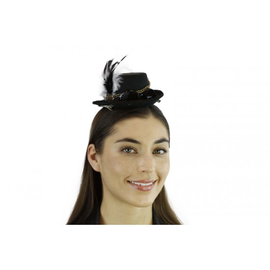 Mini Black Steampunk Hat
