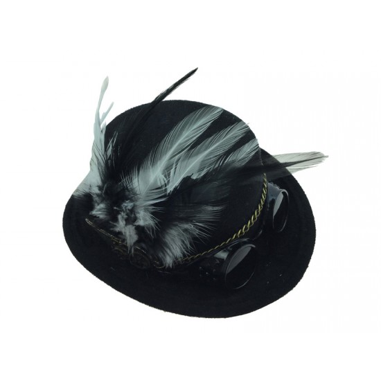Mini Black Steampunk Hat
