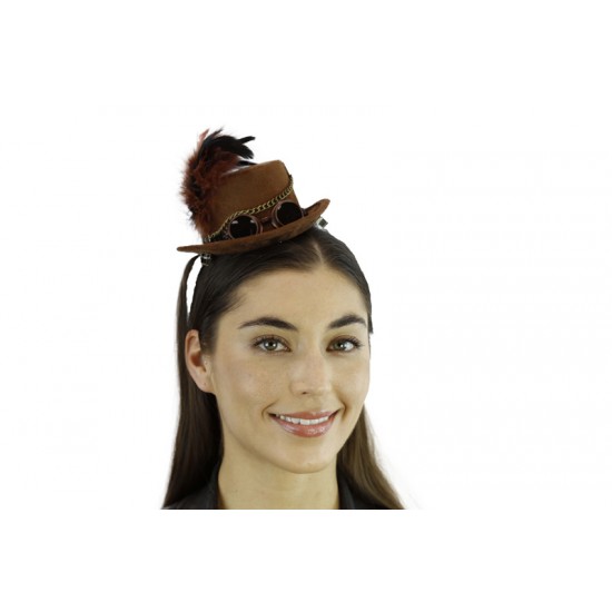 Mini Brown Steampunk Hat