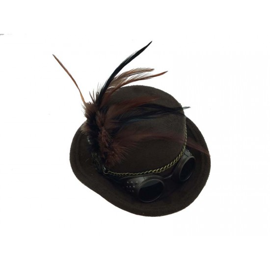 Mini Brown Steampunk Hat