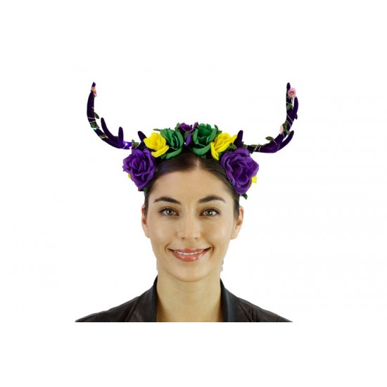 Black Antler Headband With Flo Black antler headband with flo