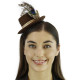 Mini Bavarian Steampunk Hat with Feathers
