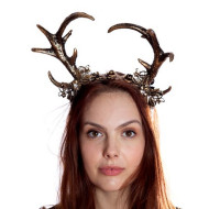 Gold Woodland Antlers Headband