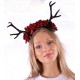 Black Antlers Floral Headband