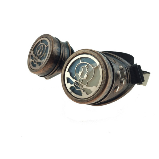 Bronze Skull Steampunk Goggles