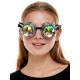 Silver Spiked Kaleidoscope Goggles