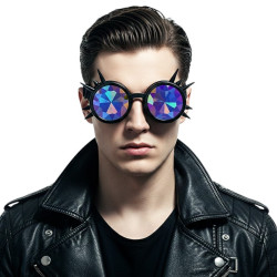 Black Spiked Kaleidoscope Goggles