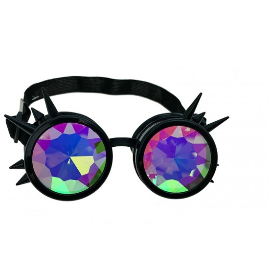 Black Spiked Kaleidoscope Goggles