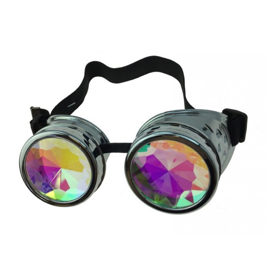 Silver Goggles with Kaleidoscope Lens Silver Goggles with Kaleidoscope Lens