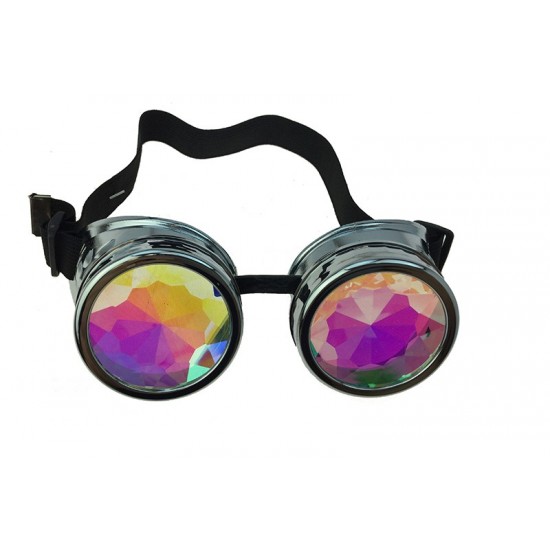 Silver Goggles with Kaleidoscope Lens Silver Goggles with Kaleidoscope Lens