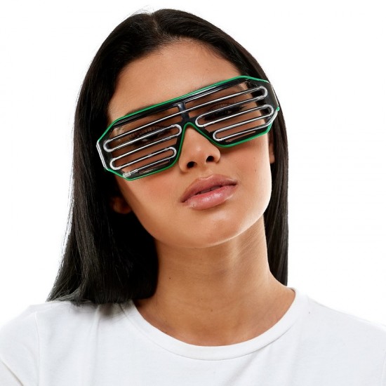 Green Light-Up Shutter Shades Green Light-Up Shutter Shades