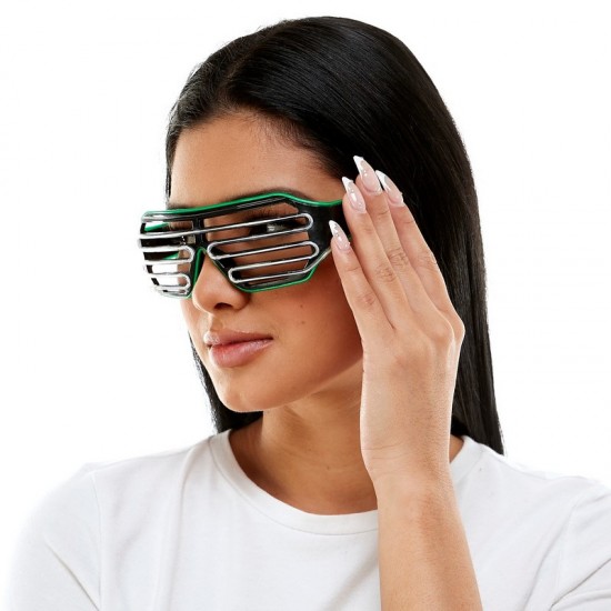 Green Light-Up Shutter Shades Green Light-Up Shutter Shades