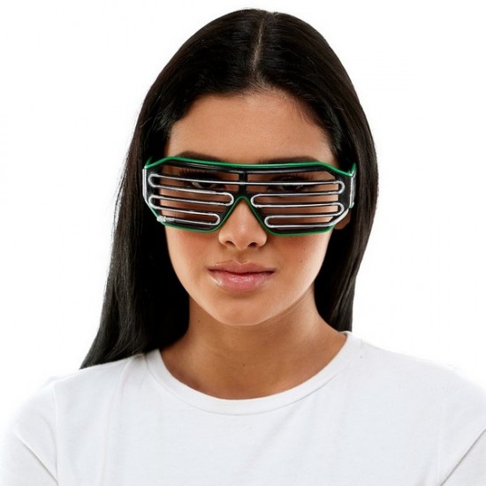 Green Light-Up Shutter Shades Green Light-Up Shutter Shades
