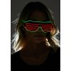 Red & Green EL Wire Light-Up Shutter Shades