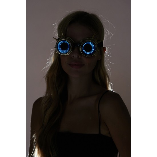 Light-Up Gold Spike Goggles