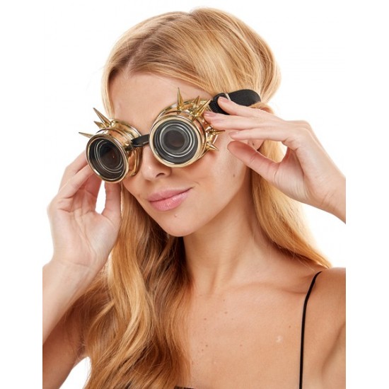 Light-Up Gold Spike Goggles