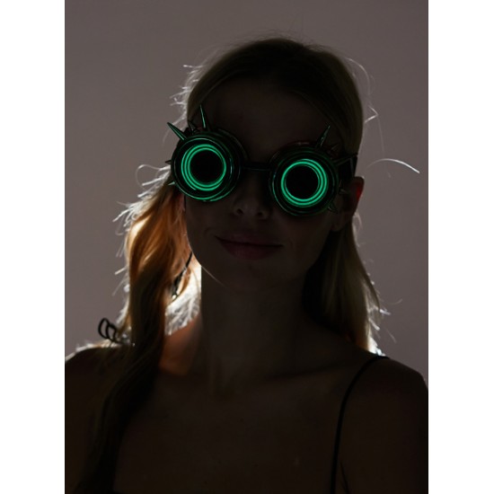 Light-Up Green Red Spikes Goggles