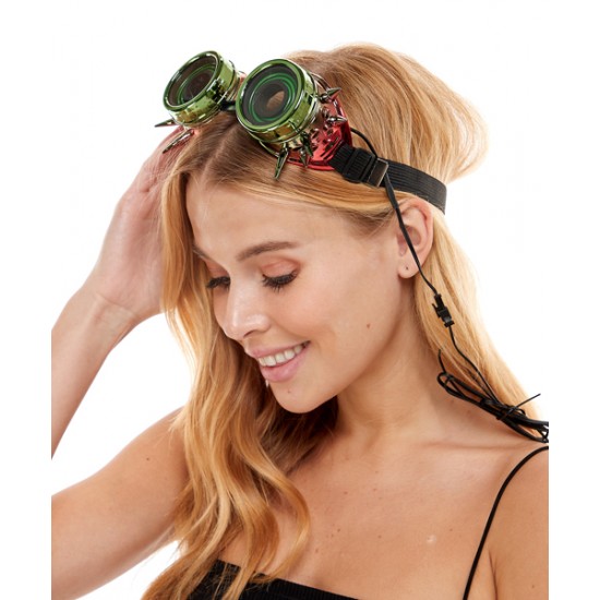 Light-Up Green Red Spikes Goggles