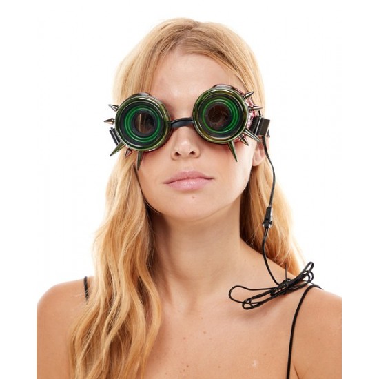 Light-Up Green Red Spikes Goggles