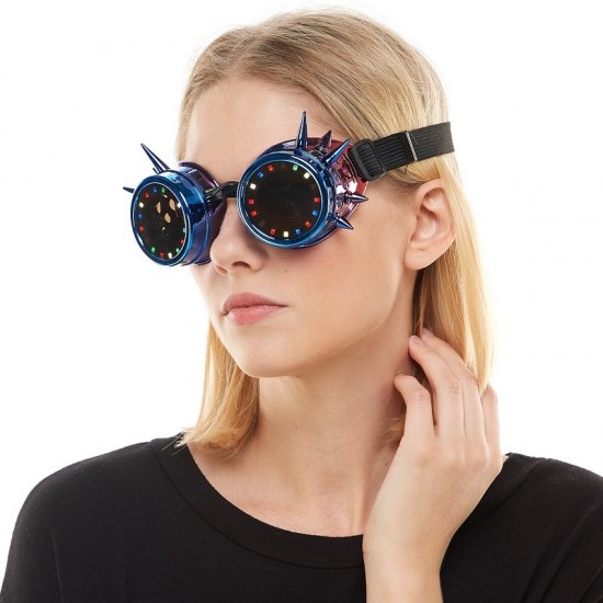 Multicolor Light-Up Spike Goggles