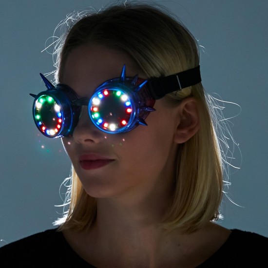 Multicolor Light-Up Spike Goggles