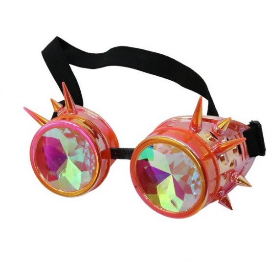 Orange Kaleidoscope Spikes Goggles Orange Kaleidoscope Spikes Goggles