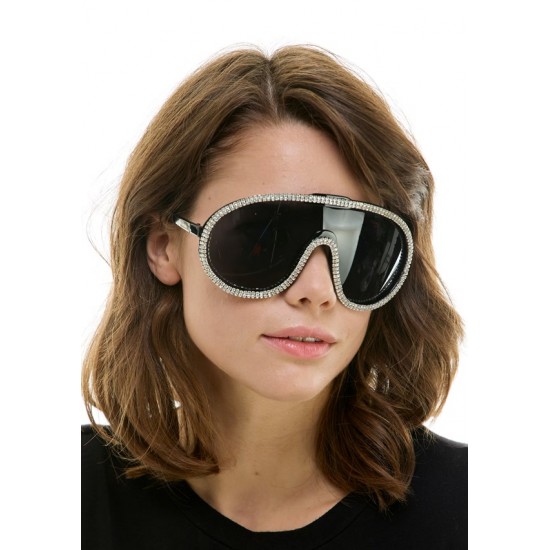 Rhinestone Ski Mask Sunglasses