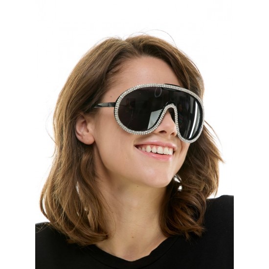 Rhinestone Ski Mask Sunglasses