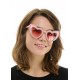 Pink Rhinestone Heart Sunglasses