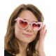 Pink Rhinestone Heart Sunglasses