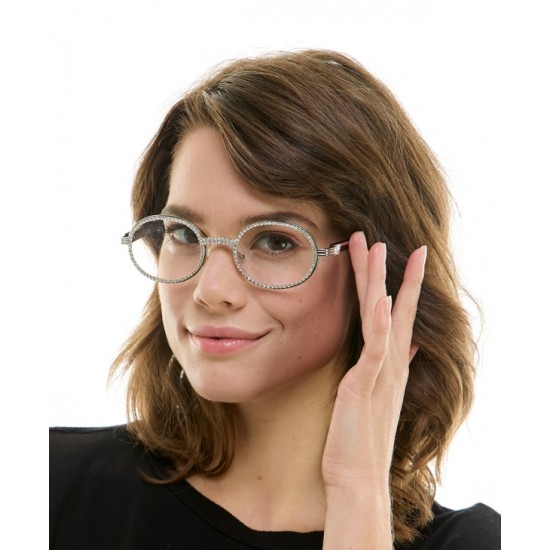 Clear Oval Rhinestone Sunglasses Clear Oval Rhinestone Sunglasses