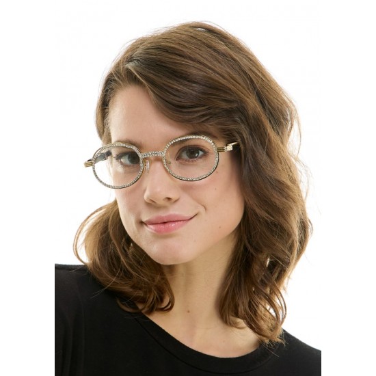 Clear Oval Rhinestone Sunglasses Clear Oval Rhinestone Sunglasses