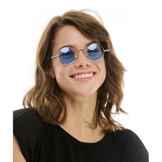 Blue Octagon Sunglasses