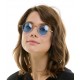 Blue Octagon Sunglasses