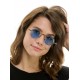 Blue Octagon Sunglasses