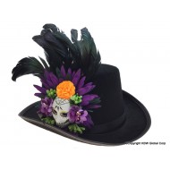 Day of the Dead Feather Top Hat Day of the Dead Feather Top Hat